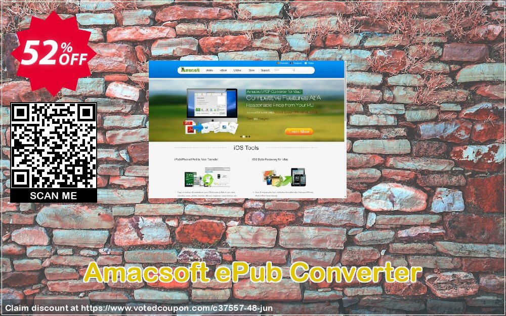 AMACsoft ePub Converter Coupon, discount 50% off. Promotion: 