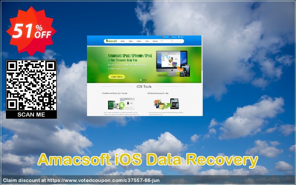 AMACsoft iOS Data Recovery Coupon, discount 50% off. Promotion: 
