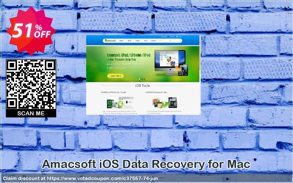 AMACsoft iOS Data Recovery for MAC Coupon, discount 50% off. Promotion: 