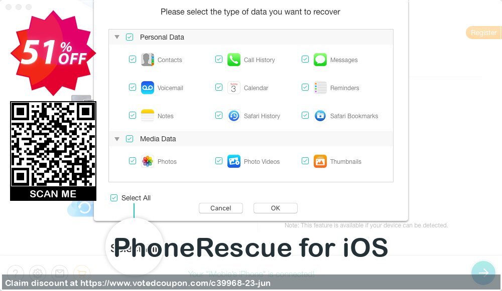 PhoneRescue for iOS Coupon, discount 51% OFF PhoneRescue for iOS, verified. Promotion: Super discount code of PhoneRescue for iOS, tested & approved
