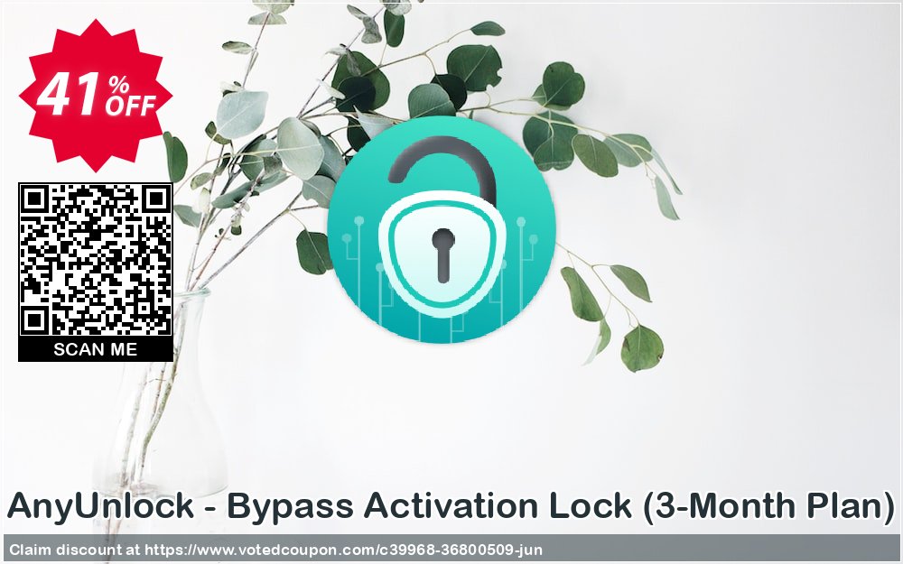 AnyUnlock - Bypass Activation Lock, 3-Month Plan 