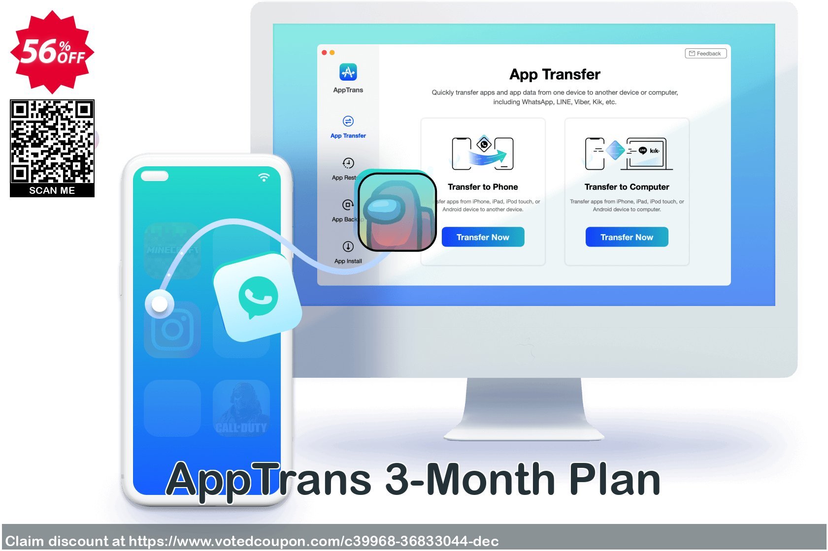 AppTrans 3-Month Plan Coupon, discount 70% OFF AppTrans for Windows 3-Month Plan, verified. Promotion: Super discount code of AppTrans for Windows 3-Month Plan, tested & approved