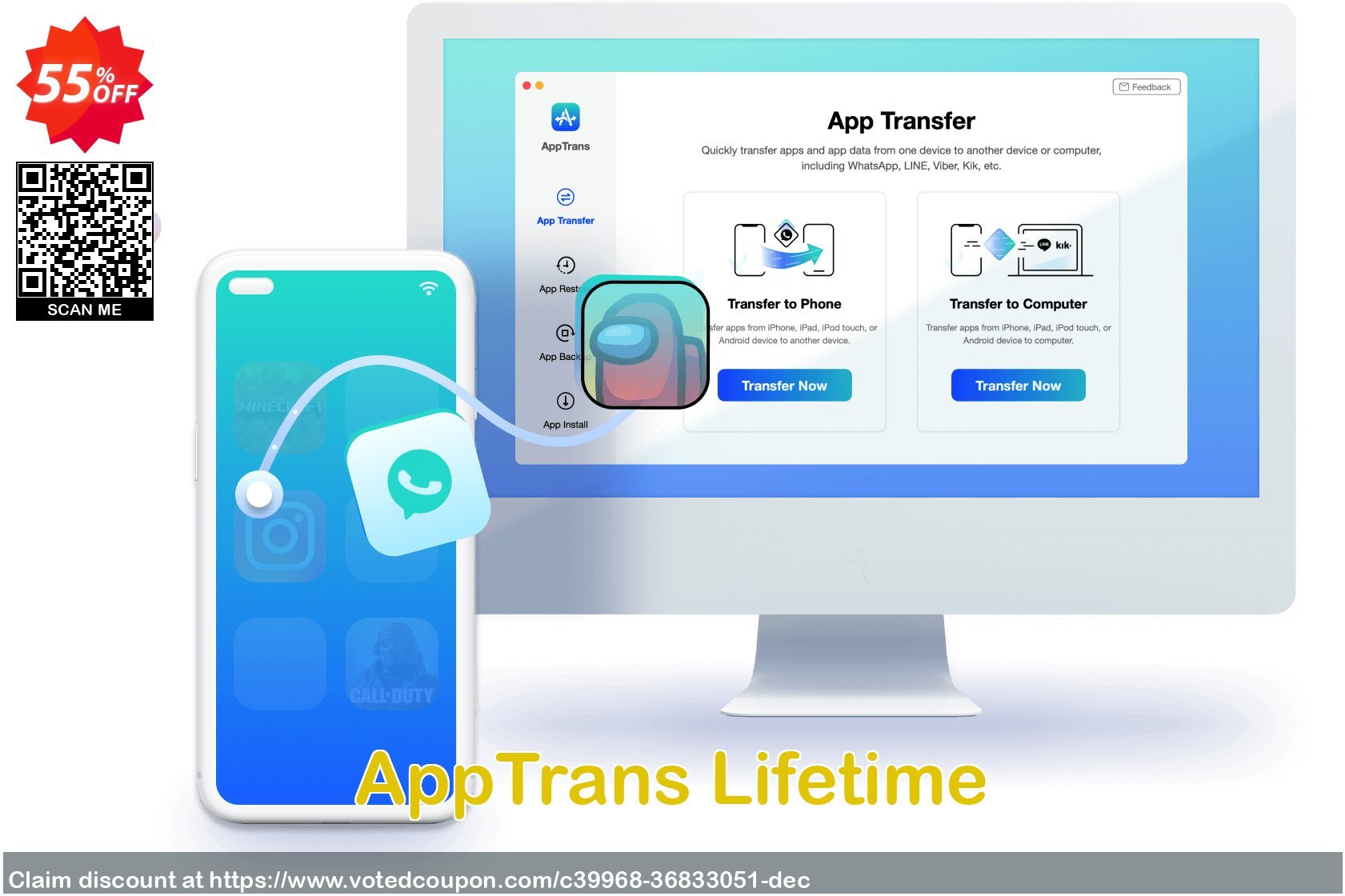 AppTrans Lifetime Coupon, discount 45% OFF AppTrans for Windows Lifetime, verified. Promotion: Super discount code of AppTrans for Windows Lifetime, tested & approved