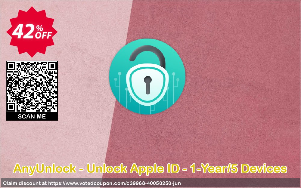 AnyUnlock - Unlock Apple ID - 1-Year/5 Devices voted-on promotion codes