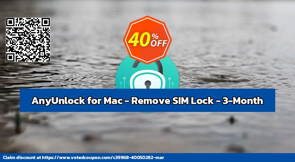AnyUnlock for MAC - Remove SIM Lock - 3-Month Coupon, discount AnyUnlock for Mac - Remove SIM Lock - 3-Month Subscription/1 Device Amazing promotions code 2024. Promotion: Amazing promotions code of AnyUnlock for Mac - Remove SIM Lock - 3-Month Subscription/1 Device 2024