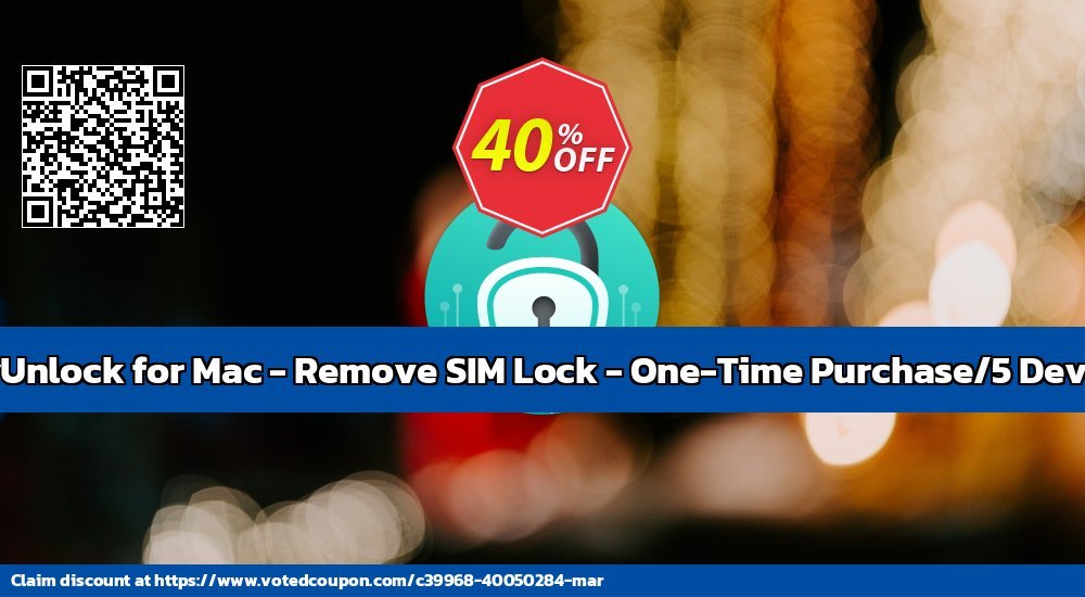 AnyUnlock for MAC - Remove SIM Lock - One-Time Purchase/5 Devices Coupon, discount AnyUnlock for Mac - Remove SIM Lock - One-Time Purchase/5 Devices Best deals code 2024. Promotion: Best deals code of AnyUnlock for Mac - Remove SIM Lock - One-Time Purchase/5 Devices 2024