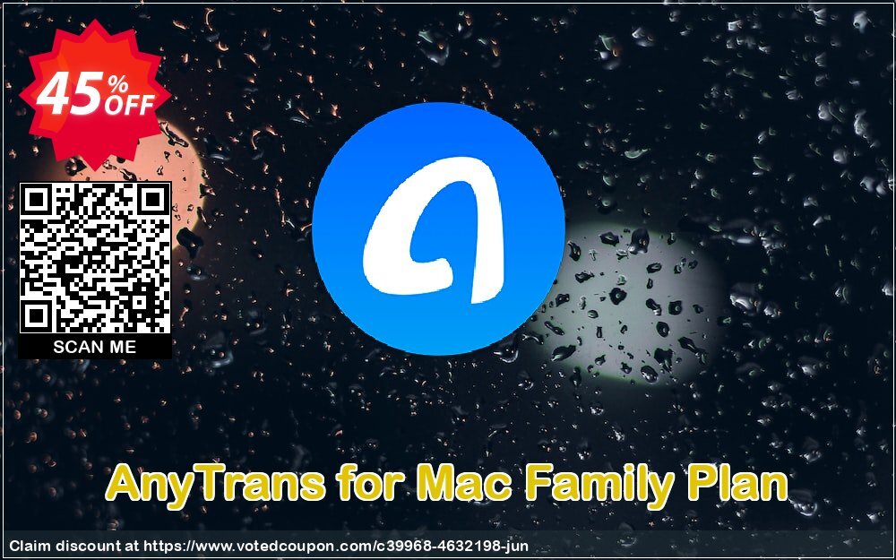 AnyTrans for MAC Family Plan Coupon, discount AnyTrans for iOS - family license wonderful discounts code 2024. Promotion: wonderful discounts code of AnyTrans for iOS - family license 2024