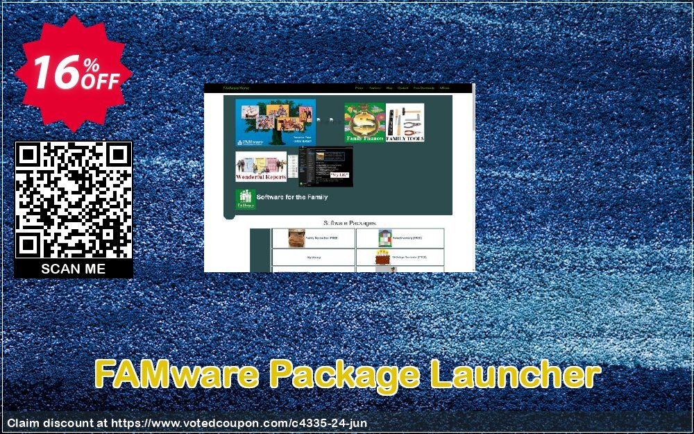 FAMware Package Launcher Coupon, discount Previous Customer Discount for Bundle Purchase. Promotion: Previous Customer?  Get bundled product FwFSB at a discount.