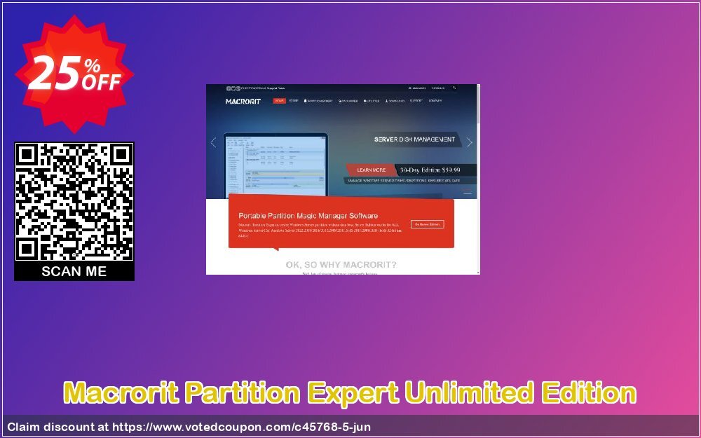 MACrorit Partition Expert Unlimited Edition Coupon, discount Insights in Technology. Promotion: Half Discount All Products