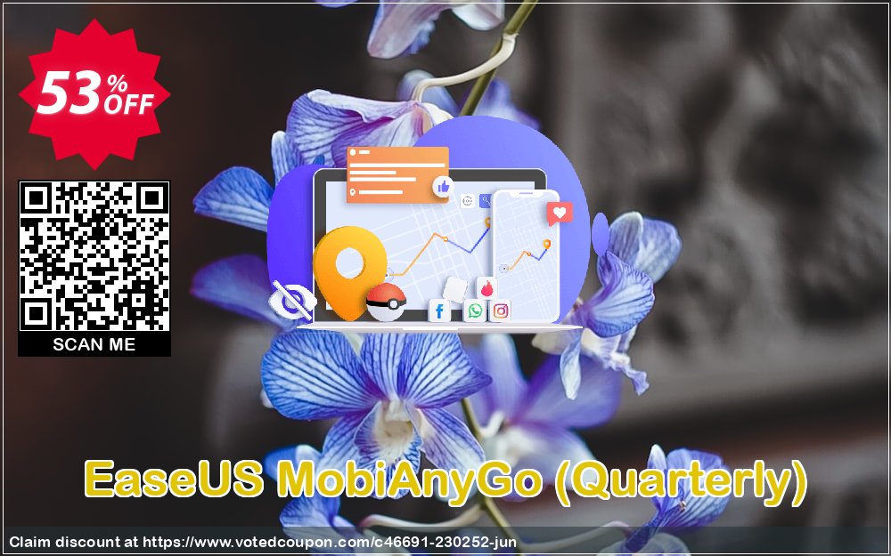 EaseUS MobiAnyGo, Quarterly  Coupon Code Jun 2024, 53% OFF - VotedCoupon