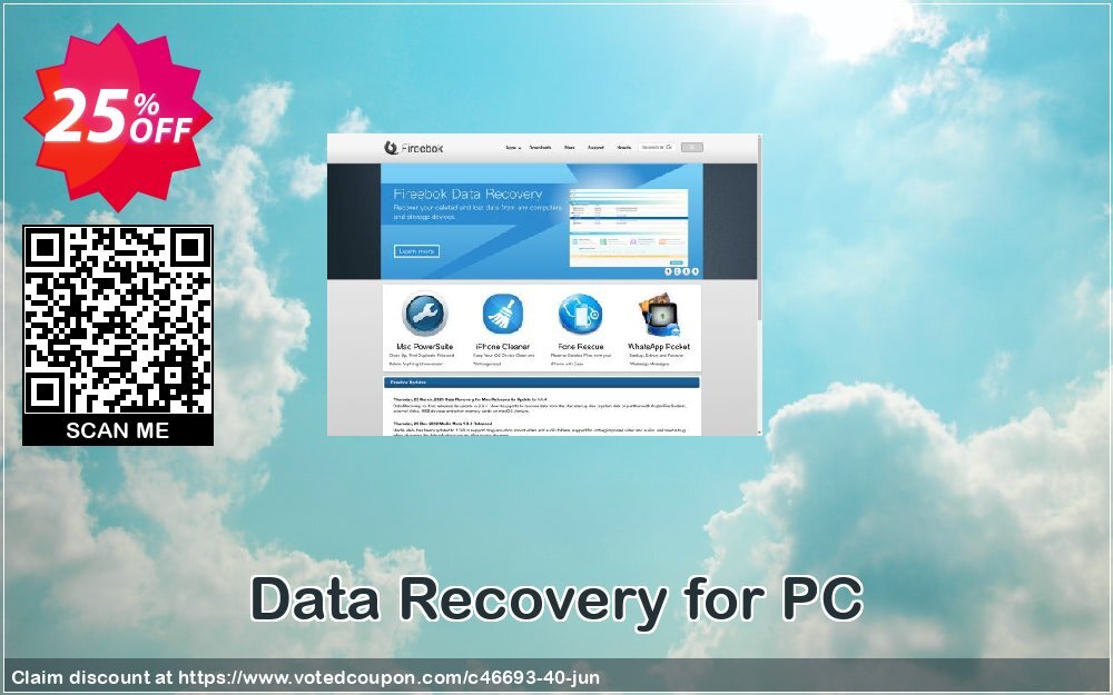 Data Recovery for PC Coupon, discount Fireebok coupon (46693). Promotion: Fireebok discount code for promotion