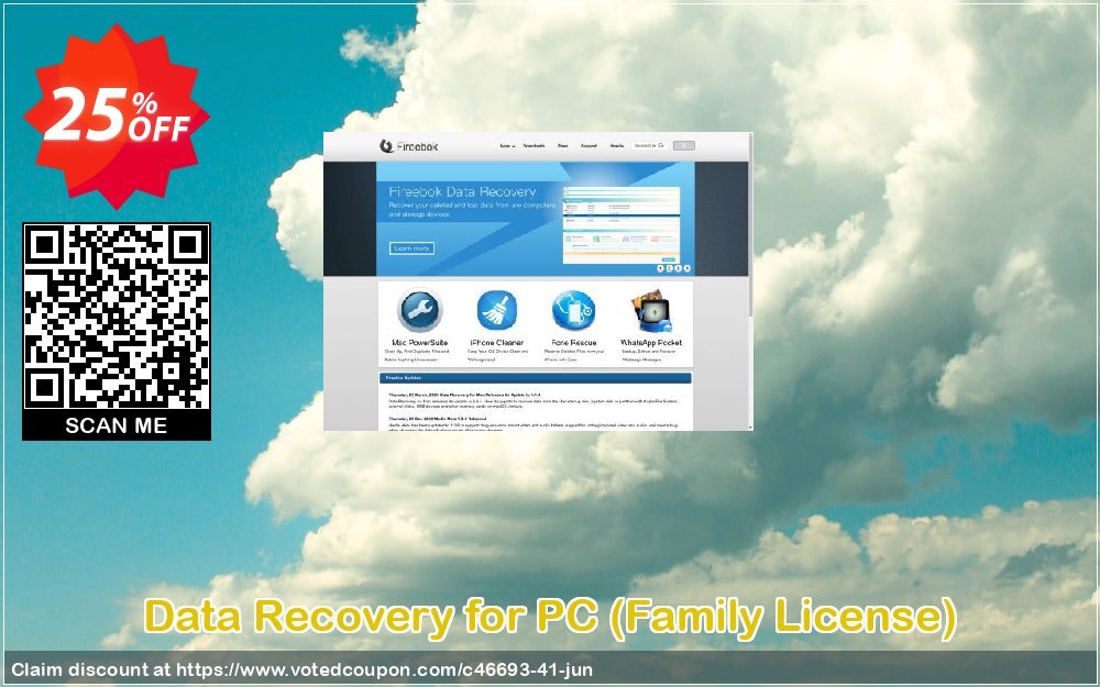 Data Recovery for PC, Family Plan  Coupon, discount Fireebok coupon (46693). Promotion: Fireebok discount code for promotion