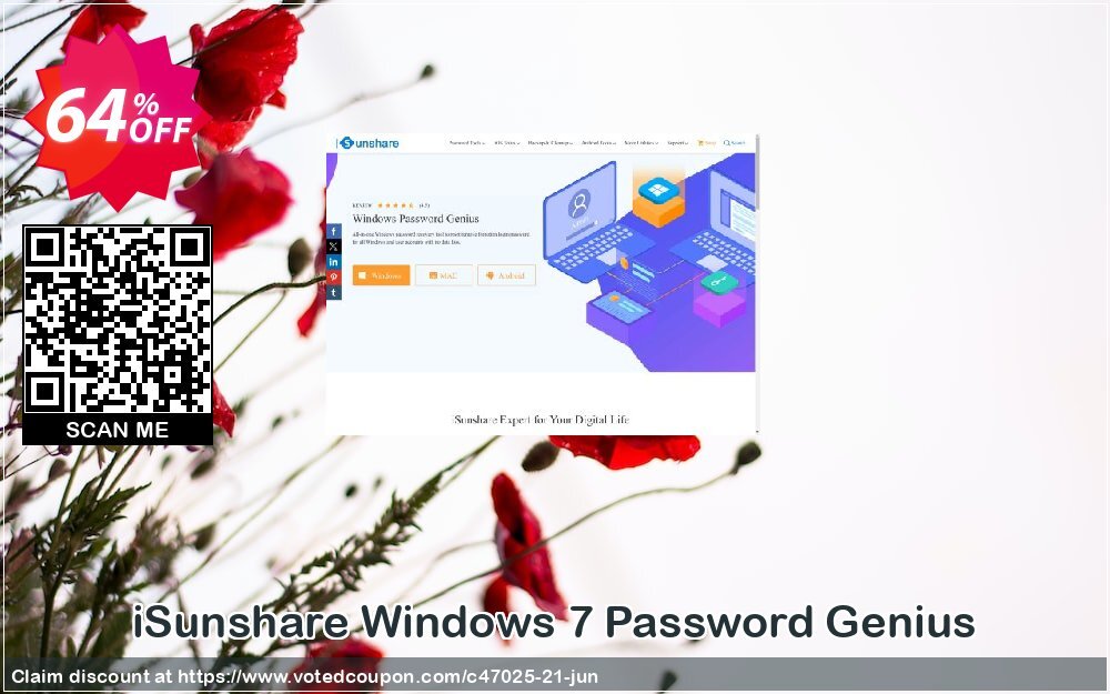 iSunshare WINDOWS 7 Password Genius Coupon, discount iSunshare discount (47025). Promotion: iSunshare discount coupons