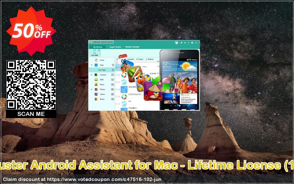 Coolmuster Android Assistant for MAC - Lifetime Plan, 10 PCs  Coupon, discount affiliate discount. Promotion: 