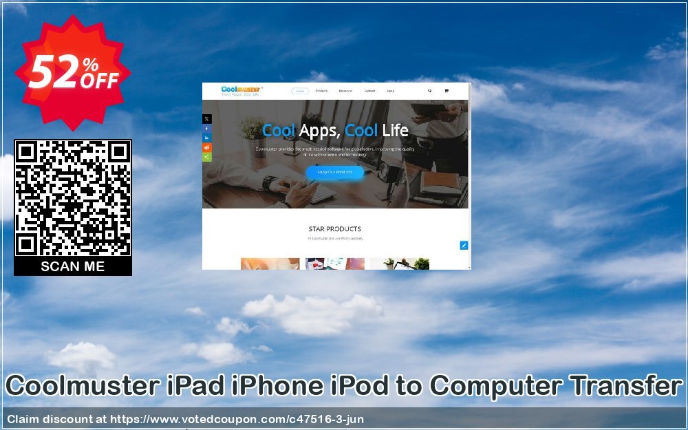 Coolmuster iPad iPhone iPod to Computer Transfer Coupon, discount affiliate discount. Promotion: 