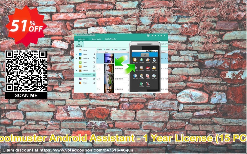 Coolmuster Android Assistant - Yearly Plan, 15 PCs  Coupon, discount affiliate discount. Promotion: 