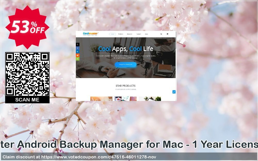 Coolmuster Android Backup Manager for MAC - Yearly Plan, 5 PCs  Coupon Code Nov 2024, 53% OFF - VotedCoupon