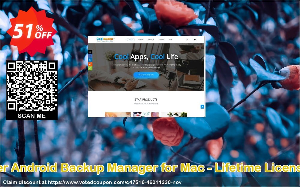 Coolmuster Android Backup Manager for MAC - Lifetime Plan, 10 PCs  Coupon Code Nov 2024, 51% OFF - VotedCoupon