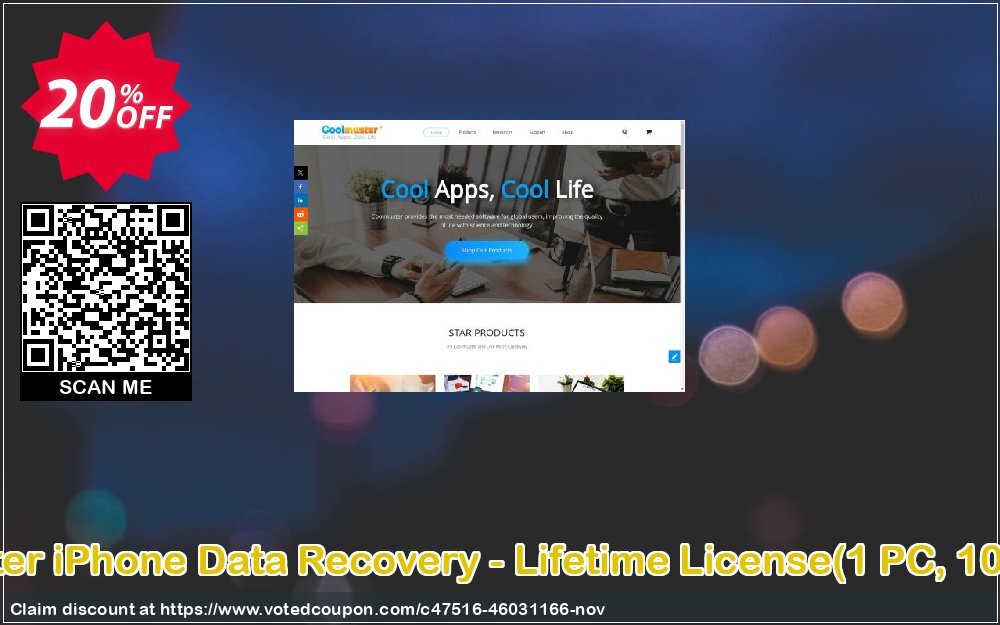 Coolmuster iPhone Data Recovery - Lifetime Plan, 1 PC, 10 Devices  Coupon, discount Coolmuster iPhone Data Recovery - Lifetime License(1 PC, 10 Devices) Marvelous deals code 2024. Promotion: Marvelous deals code of Coolmuster iPhone Data Recovery - Lifetime License(1 PC, 10 Devices) 2024