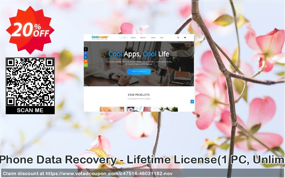 Coolmuster iPhone Data Recovery - Lifetime Plan, 1 PC, Unlimited Devices  Coupon, discount Coolmuster iPhone Data Recovery - Lifetime License(1 PC, Unlimited Devices) Imposing discount code 2024. Promotion: Imposing discount code of Coolmuster iPhone Data Recovery - Lifetime License(1 PC, Unlimited Devices) 2024