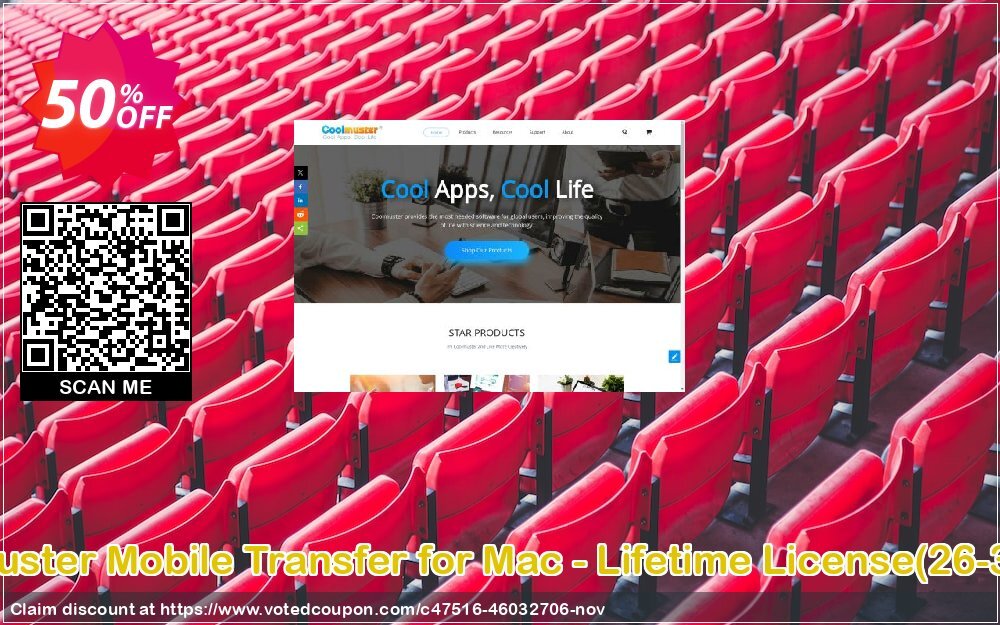 Coolmuster Mobile Transfer for MAC - Lifetime Plan, 26-30PCs  Coupon Code Nov 2024, 50% OFF - VotedCoupon