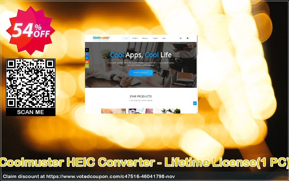 Coolmuster HEIC Converter - Lifetime Plan, 1 PC  Coupon, discount Coolmuster HEIC Converter - Lifetime License(1 PC) Best sales code 2024. Promotion: Best sales code of Coolmuster HEIC Converter - Lifetime License(1 PC) 2024