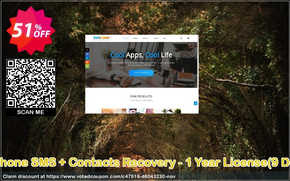 Coolmuster iPhone SMS + Contacts Recovery - Yearly Plan, 9 Devices, 3 PCs  Coupon Code Nov 2024, 51% OFF - VotedCoupon