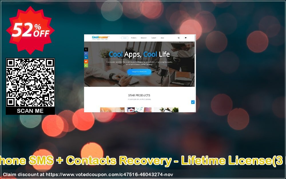 Coolmuster iPhone SMS + Contacts Recovery - Lifetime Plan, 3 Devices, 1 PC  Coupon Code Nov 2024, 52% OFF - VotedCoupon