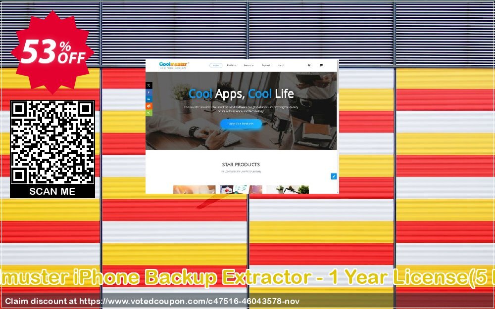Coolmuster iPhone Backup Extractor - Yearly Plan, 5 PCs  Coupon, discount Coolmuster iPhone Backup Extractor - 1 Year License(5 PCs) Staggering offer code 2024. Promotion: Staggering offer code of Coolmuster iPhone Backup Extractor - 1 Year License(5 PCs) 2024