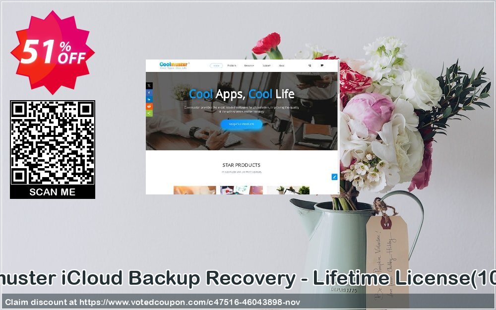 Coolmuster iCloud Backup Recovery - Lifetime Plan, 10 PCs  Coupon, discount Coolmuster iCloud Backup Recovery - Lifetime License(10 PCs) Amazing sales code 2024. Promotion: Amazing sales code of Coolmuster iCloud Backup Recovery - Lifetime License(10 PCs) 2024