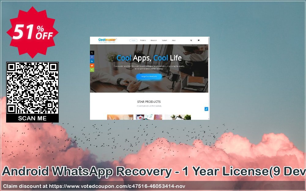 Coolmuster Android WhatsApp Recovery - Yearly Plan, 9 Devices, 3 PCs  Coupon Code Nov 2024, 51% OFF - VotedCoupon