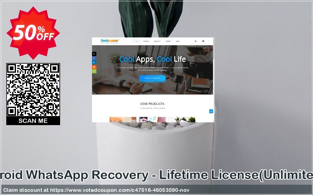 Coolmuster Android WhatsApp Recovery - Lifetime Plan, Unlimited Devices, 1 PC  Coupon, discount Coolmuster Android WhatsApp Recovery - Lifetime License(Unlimited Devices, 1 PC) Excellent promo code 2024. Promotion: Excellent promo code of Coolmuster Android WhatsApp Recovery - Lifetime License(Unlimited Devices, 1 PC) 2024
