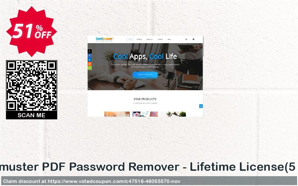 Coolmuster PDF Password Remover - Lifetime Plan, 5 PCs  Coupon, discount Coolmuster PDF Password Remover - Lifetime License(5 PCs) Wondrous discount code 2024. Promotion: Wondrous discount code of Coolmuster PDF Password Remover - Lifetime License(5 PCs) 2024