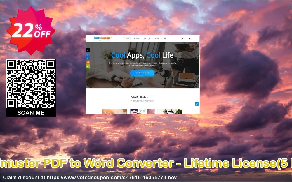 Coolmuster PDF to Word Converter - Lifetime Plan, 5 PCs  Coupon Code Mar 2025, 22% OFF - VotedCoupon