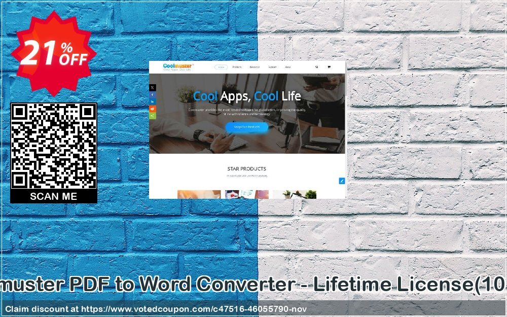 Coolmuster PDF to Word Converter - Lifetime Plan, 10 PCs  Coupon Code Mar 2025, 21% OFF - VotedCoupon