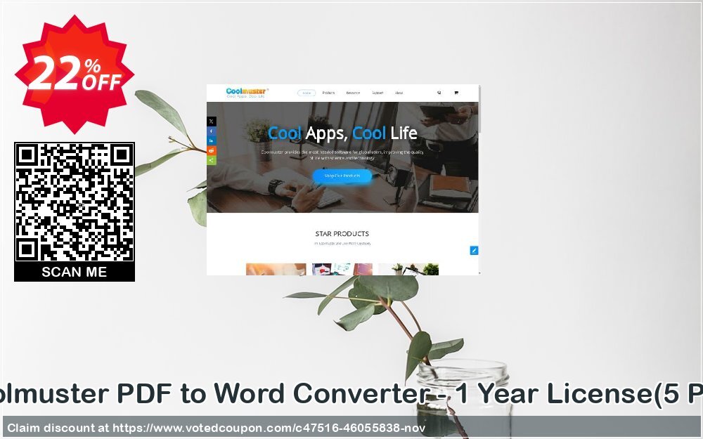 Coolmuster PDF to Word Converter - Yearly Plan, 5 PCs  Coupon, discount Coolmuster PDF to Word Converter - 1 Year License(5 PCs) Imposing discounts code 2024. Promotion: Imposing discounts code of Coolmuster PDF to Word Converter - 1 Year License(5 PCs) 2024