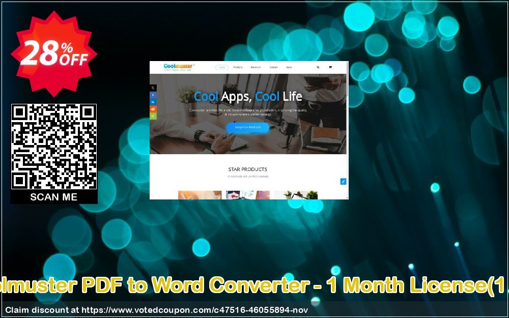 Coolmuster PDF to Word Converter - Monthly Plan, 1 PC  Coupon, discount Coolmuster PDF to Word Converter - 1 Month License(1 PC) Awful discounts code 2024. Promotion: Awful discounts code of Coolmuster PDF to Word Converter - 1 Month License(1 PC) 2024