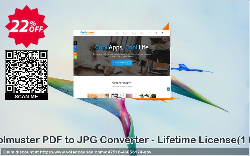 Coolmuster PDF to JPG Converter Lifetime Coupon Code Nov 2024, 22% OFF - VotedCoupon