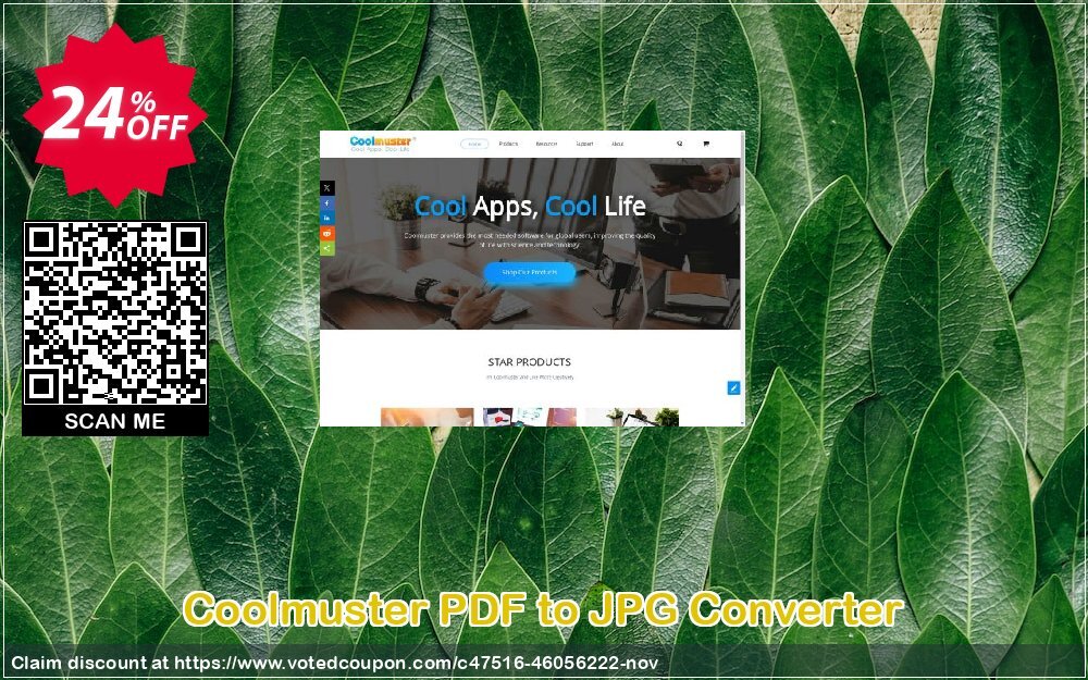 Coolmuster PDF to JPG Converter Coupon Code Nov 2024, 24% OFF - VotedCoupon