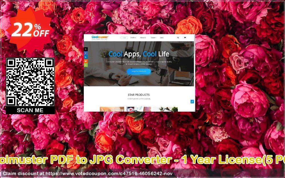 Coolmuster PDF to JPG Converter - Yearly Plan, 5 PCs  Coupon Code Nov 2024, 22% OFF - VotedCoupon