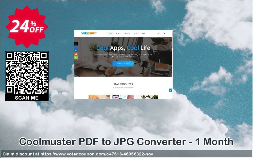 Coolmuster PDF to JPG Converter - Monthly Plan, 5 PCs  Coupon Code Nov 2024, 24% OFF - VotedCoupon