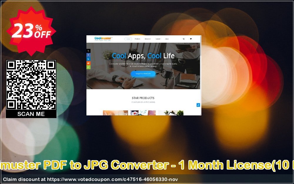 Coolmuster PDF to JPG Converter - Monthly Plan, 10 PCs  Coupon Code Nov 2024, 23% OFF - VotedCoupon