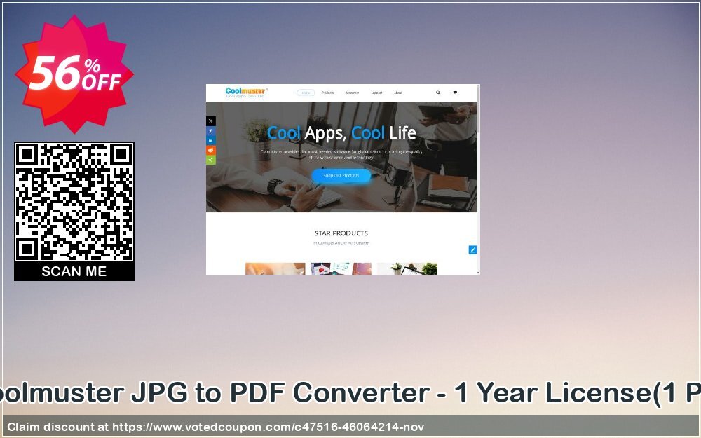 Coolmuster JPG to PDF Converter - Yearly Plan, 1 PC  Coupon, discount Coolmuster JPG to PDF Converter - 1 Year License(1 PC) Fearsome offer code 2024. Promotion: Fearsome offer code of Coolmuster JPG to PDF Converter - 1 Year License(1 PC) 2024