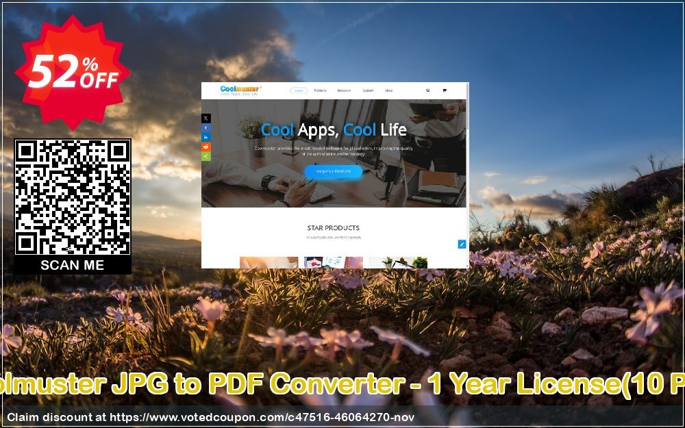 Coolmuster JPG to PDF Converter - Yearly Plan, 10 PCs  Coupon, discount Coolmuster JPG to PDF Converter - 1 Year License(10 PCs) Big offer code 2024. Promotion: Big offer code of Coolmuster JPG to PDF Converter - 1 Year License(10 PCs) 2024