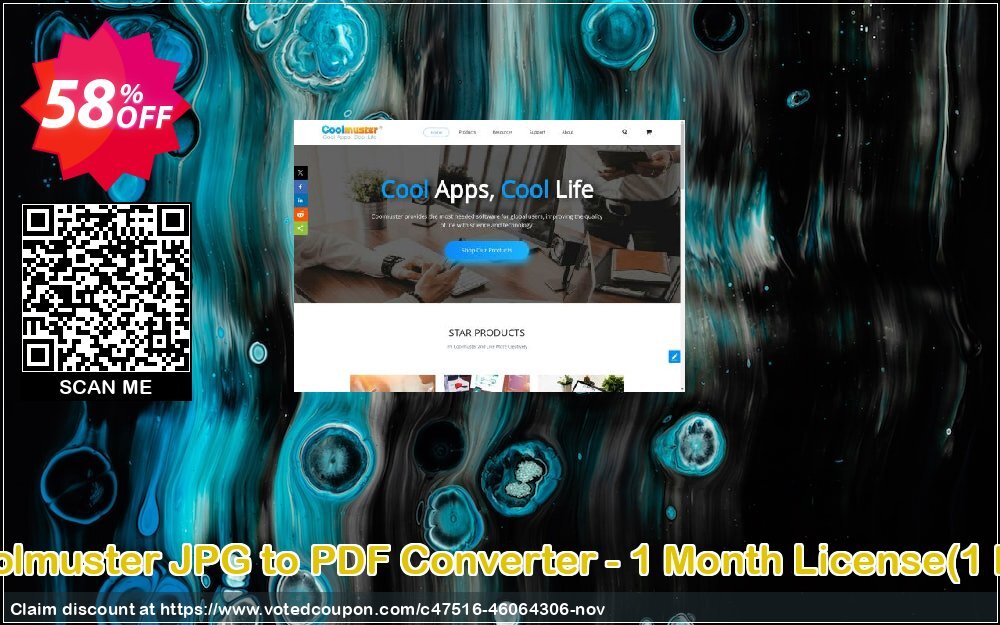 Coolmuster JPG to PDF Converter - Monthly Plan, 1 PC  Coupon, discount Coolmuster JPG to PDF Converter - 1 Month License(1 PC) Fearsome discount code 2024. Promotion: Fearsome discount code of Coolmuster JPG to PDF Converter - 1 Month License(1 PC) 2024