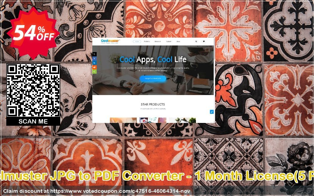 Coolmuster JPG to PDF Converter - Monthly Plan, 5 PCs  Coupon, discount Coolmuster JPG to PDF Converter - 1 Month License(5 PCs) Super promo code 2024. Promotion: Super promo code of Coolmuster JPG to PDF Converter - 1 Month License(5 PCs) 2024