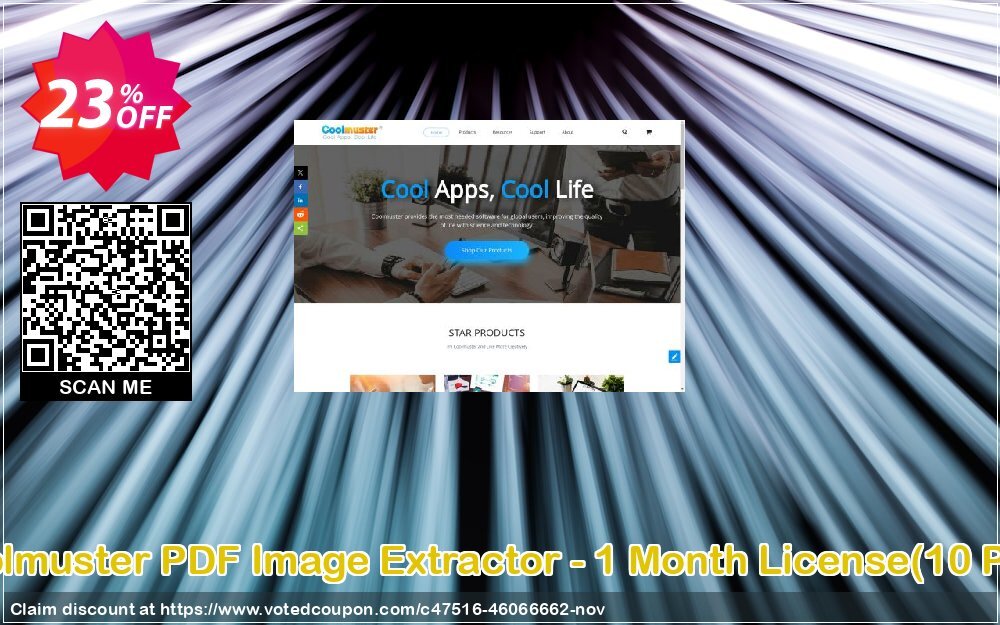 Coolmuster PDF Image Extractor - Monthly Plan, 10 PCs  Coupon, discount Coolmuster PDF Image Extractor - 1 Month License(10 PCs) Big sales code 2024. Promotion: Big sales code of Coolmuster PDF Image Extractor - 1 Month License(10 PCs) 2024