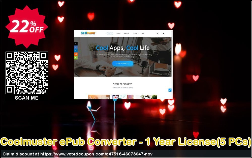 Coolmuster ePub Converter - Yearly Plan, 5 PCs  Coupon, discount Coolmuster ePub Converter - 1 Year License(5 PCs) Big discount code 2024. Promotion: Big discount code of Coolmuster ePub Converter - 1 Year License(5 PCs) 2024