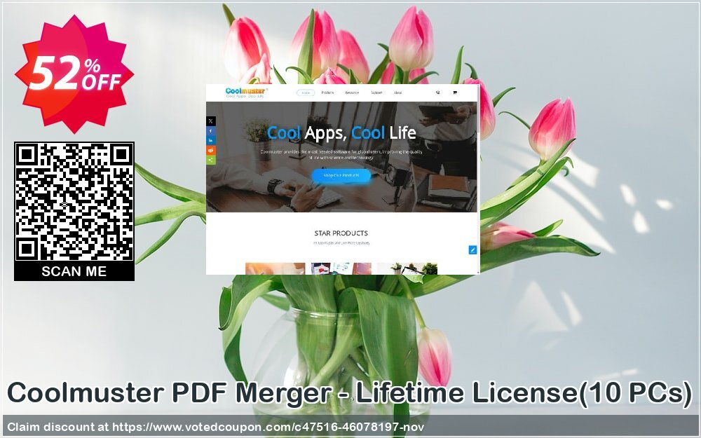 Coolmuster PDF Merger - Lifetime Plan, 10 PCs  Coupon, discount Coolmuster PDF Merger - Lifetime License(10 PCs) Formidable promotions code 2024. Promotion: Formidable promotions code of Coolmuster PDF Merger - Lifetime License(10 PCs) 2024