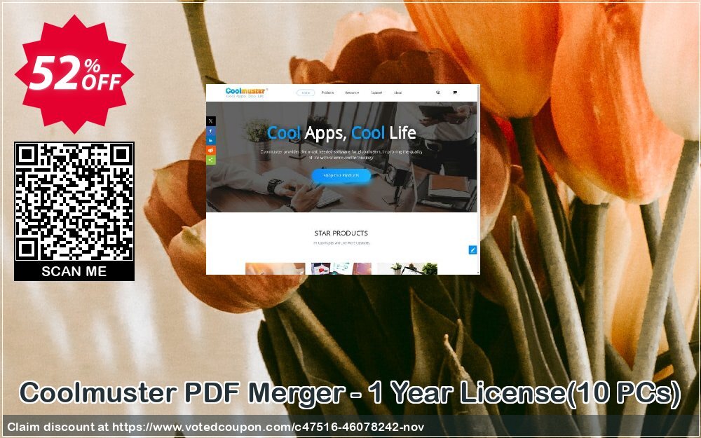 Coolmuster PDF Merger - Yearly Plan, 10 PCs  Coupon, discount Coolmuster PDF Merger - 1 Year License(10 PCs) Impressive offer code 2024. Promotion: Impressive offer code of Coolmuster PDF Merger - 1 Year License(10 PCs) 2024